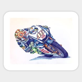 Ballpoint Sketching MotoGP Team No 46 Sticker